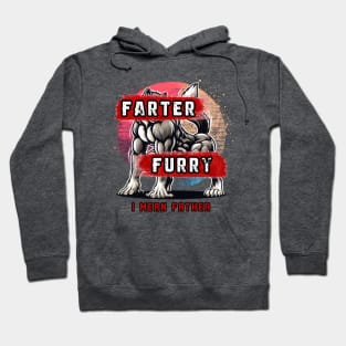 Farter Furry I Mean Father Fun Muscle Wolf Thigh Fursona Pun Hoodie